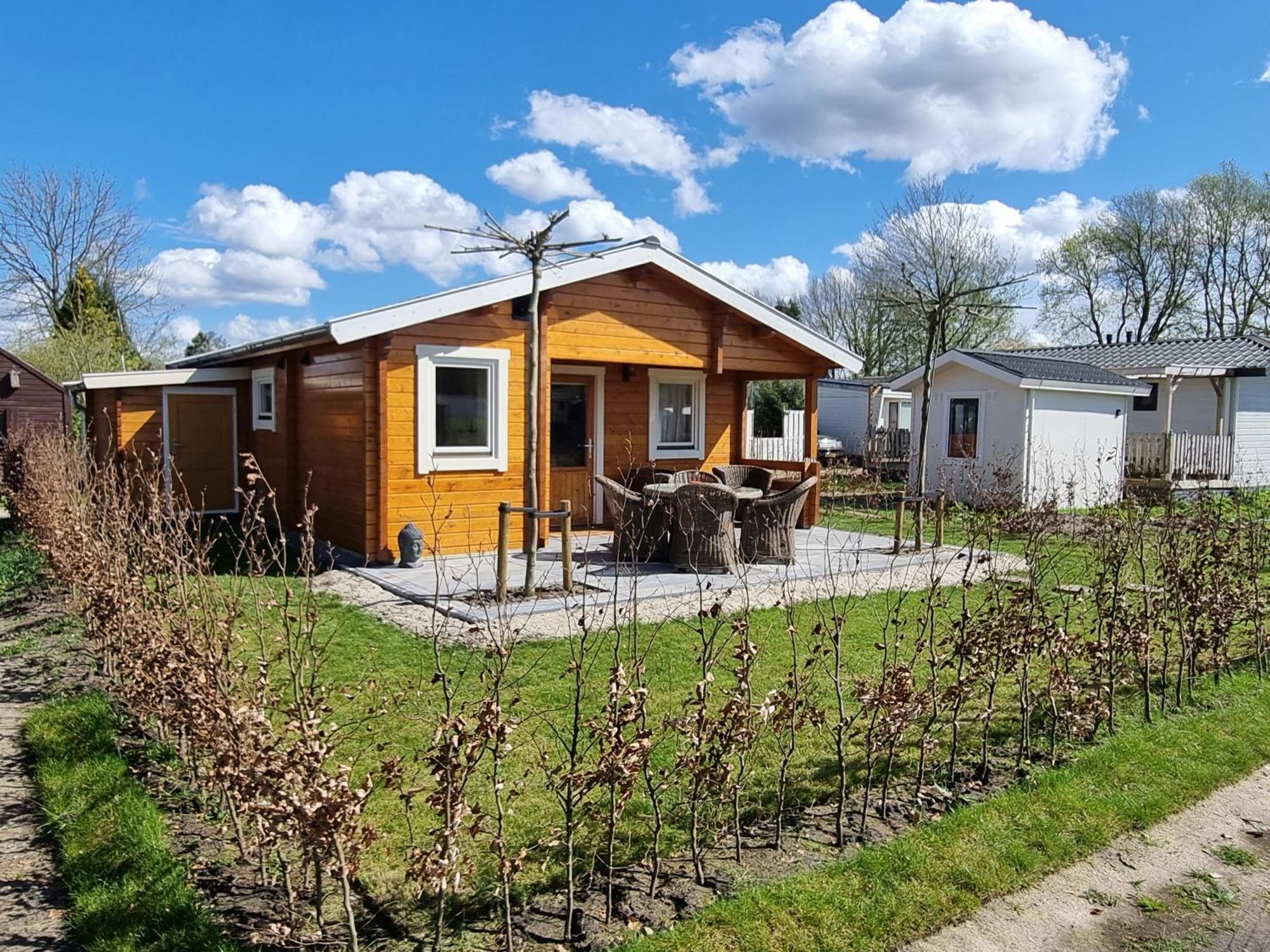 Nieuw - Luxe Blokhut Chalet In Bosrijke Omgeving Anloo Exterior foto